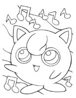 Pokemon Jigglypuff Coloring Page for Kids