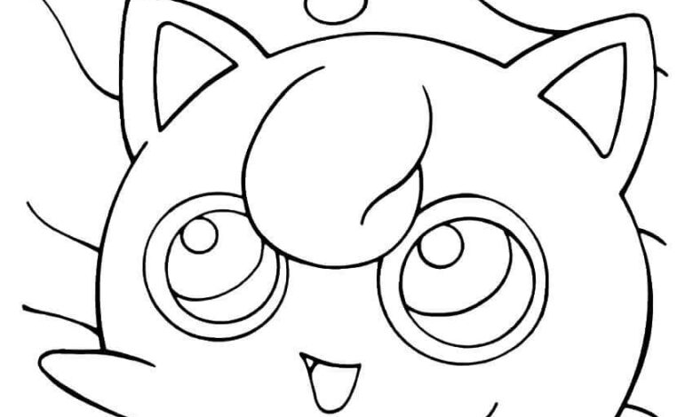 Pokemon Jigglypuff Coloring Page for Kids