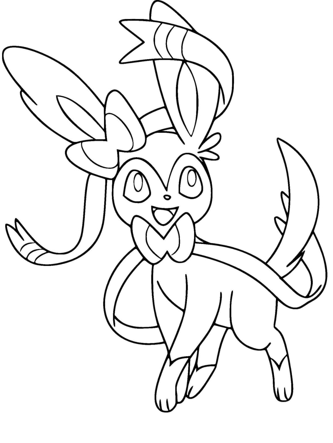 Pokemon Sylveon Coloring Page » Turkau