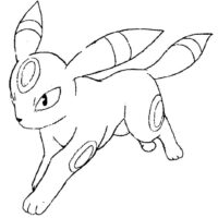 Pokemon Umbreon Attack Coloring Page