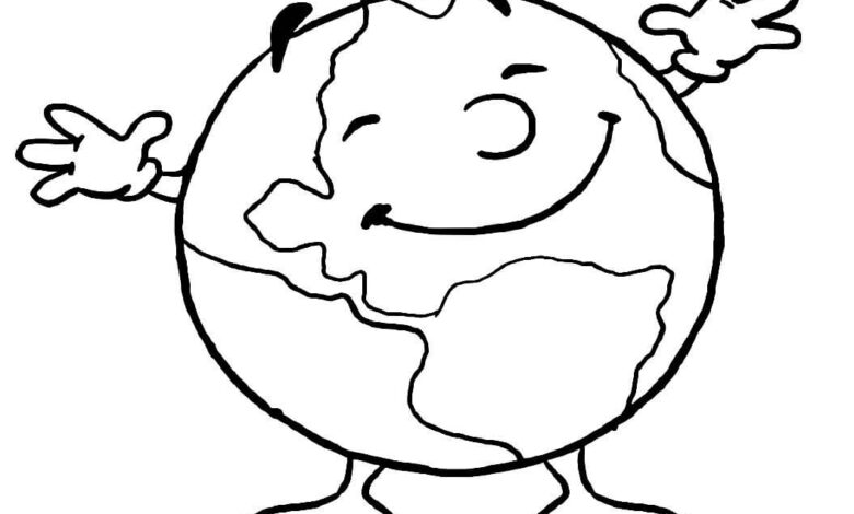 Preschool Earth Day Coloring Page