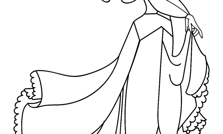 Princess Tiana Coloring Page