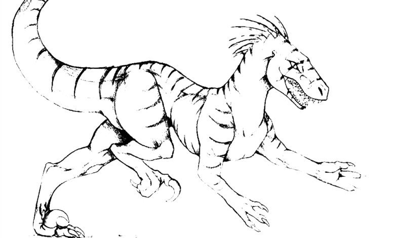 Raptor Coloring Page