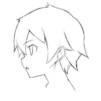 Simple Anime Face Coloring Page