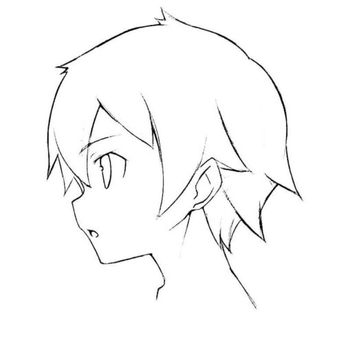Simple Anime Face Coloring Page » Turkau