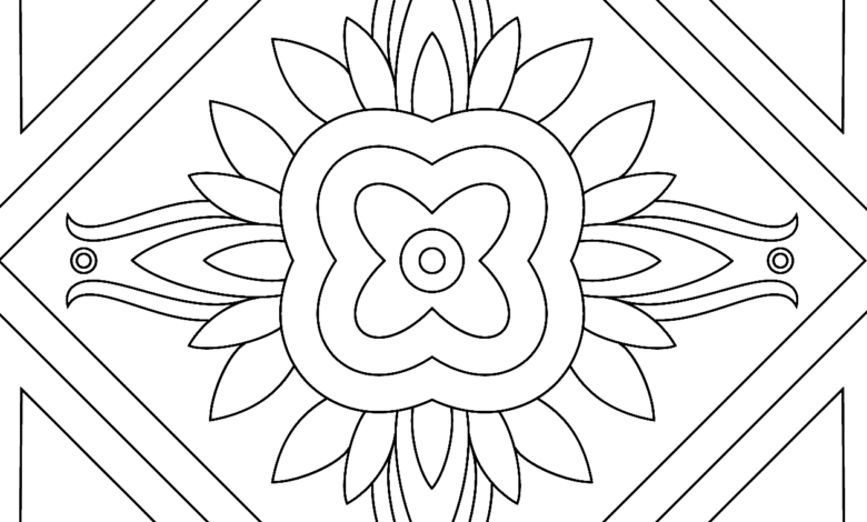 Square Coloring Page