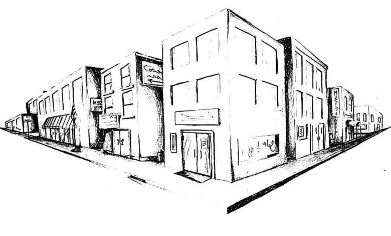 Street Perspective Coloring Page