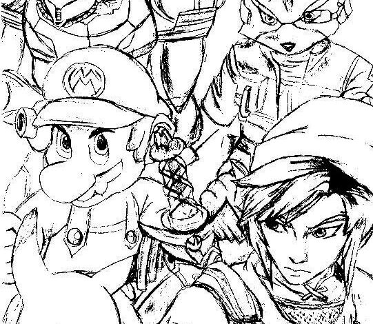 Super Smash Bros Coloring Page