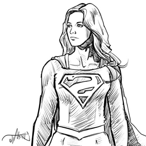 Supergirl Coloring Page