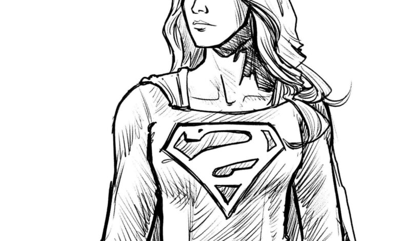 Supergirl Coloring Page