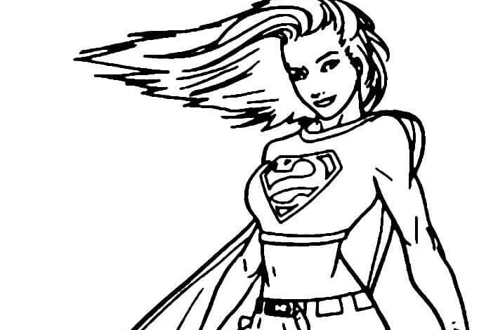 Supergirl Coloring Pages