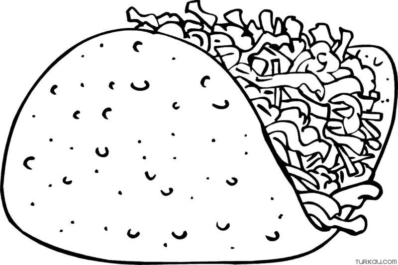 Taco Coloring Page » Turkau