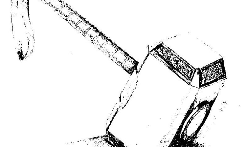 Thor Hammer Coloring Page