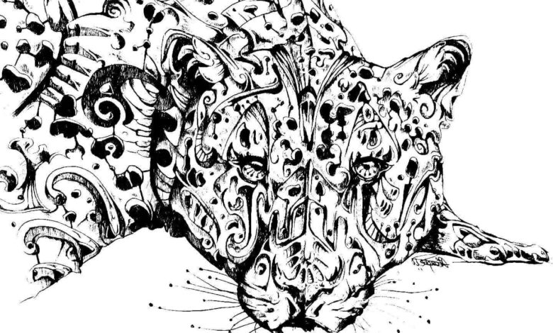 Tiger Relaxation Coloring Page
