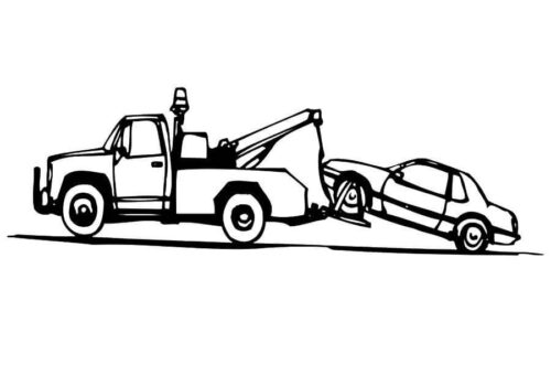 Tow Truck Coloring Page