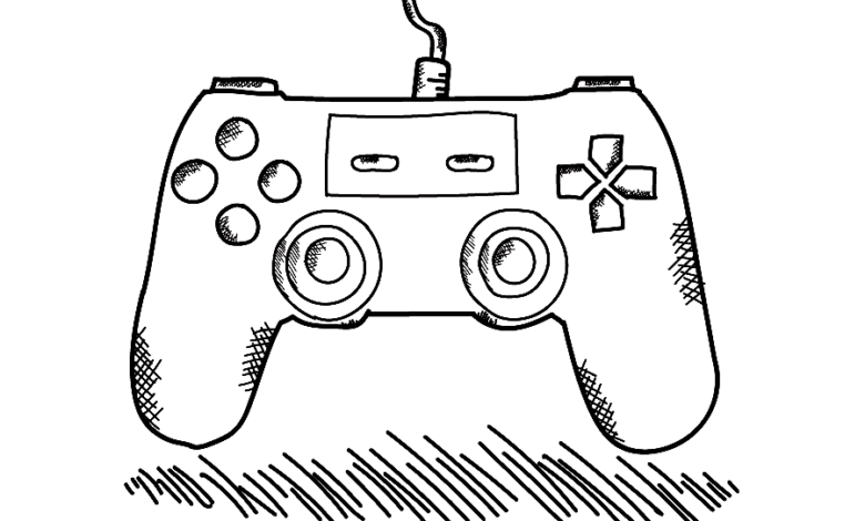 Video Games Coloring Page