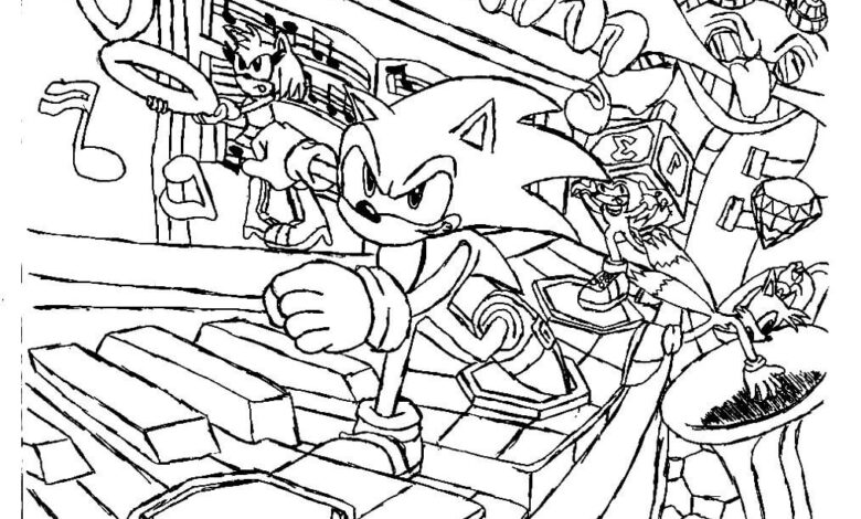 Wonder Sonic Coloring Pages