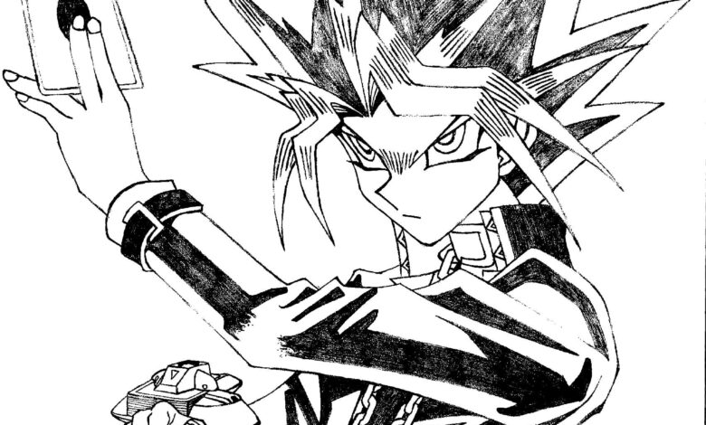 Yugioh Yugi Moto Coloring Page