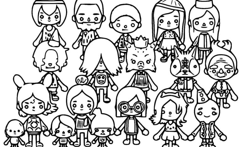 All Toca Boca Coloring Page