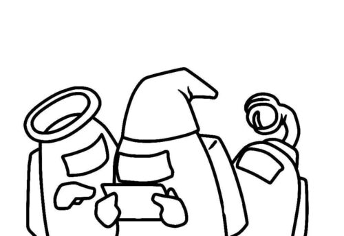 Among Us Tracking Coloring Page