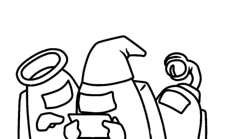 Among Us Tracking Coloring Page