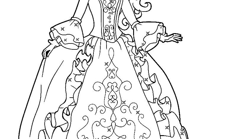 Barbie Dress Coloring Page