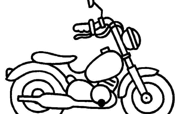 Basic Motorcycle Coloring Page
