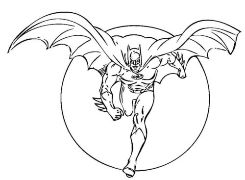 Batman Moon Coloring Page