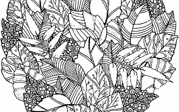 Beautiful Leaf Patterns Coloring Page