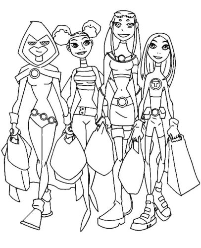 Best Teen Titans Coloring Page