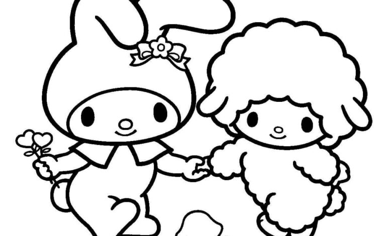 Bird Sanrio Coloring Page