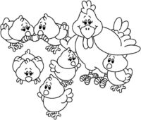 Chicks Coloring Page