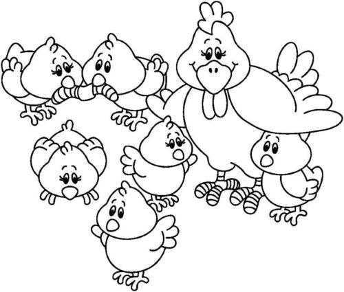 Chicks Coloring Page