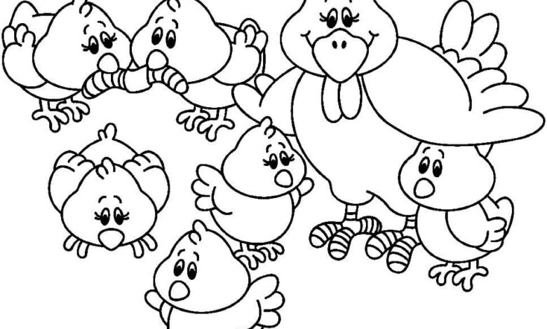 Chicks Coloring Page