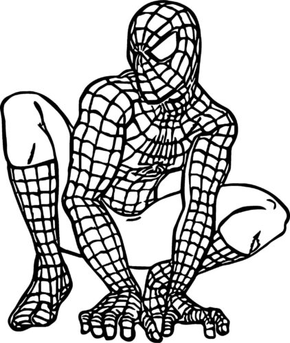 Classic Spiderman Coloring Page 1 Classic Spiderman Coloring Page