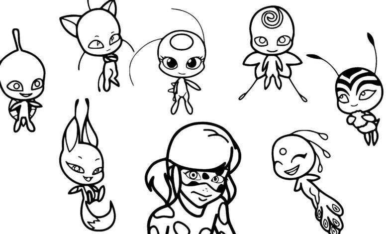 Cute Kwami Miraculous Coloring Page