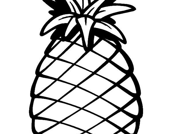 Cute Pineapple Coloring Page