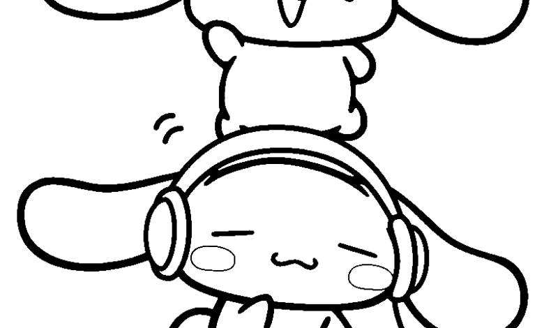 Cute Sanrio Coloring Page