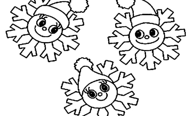 Cute Snowflake Coloring Page