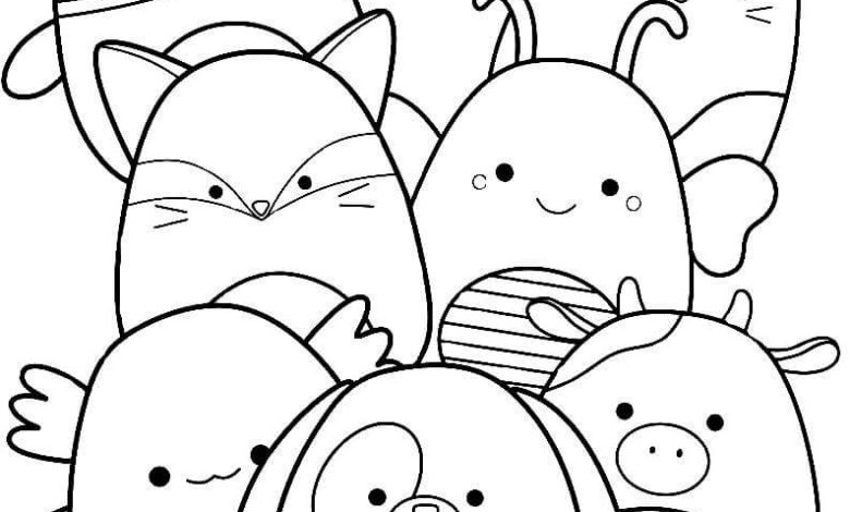 Cute Squishmallow Coloring Page