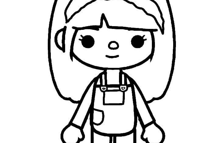 Cute Toca Boca Coloring Page