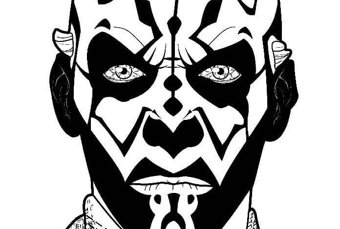 Darth Maul Star Wars Coloring Page