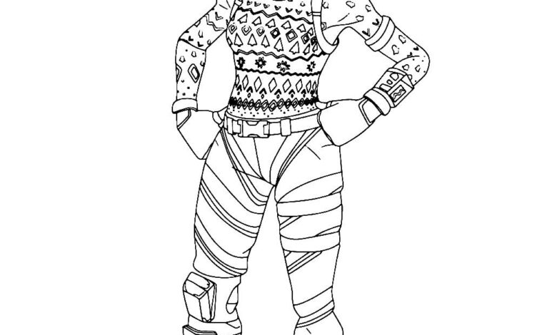 Deer Fortnite Coloring Page