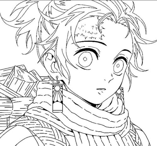 Demon Slayer Coloring Page