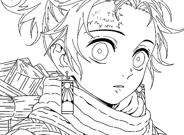 Demon Slayer Coloring Page