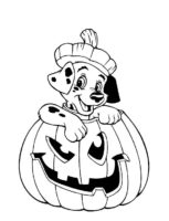 Dog Halloween Coloring Page