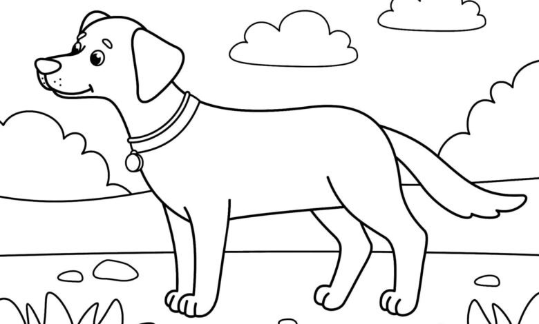 Dogs Clouds Coloring Pages