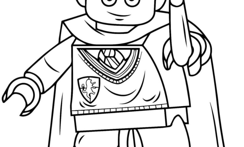 Easy Harry Potter Lego Coloring Page