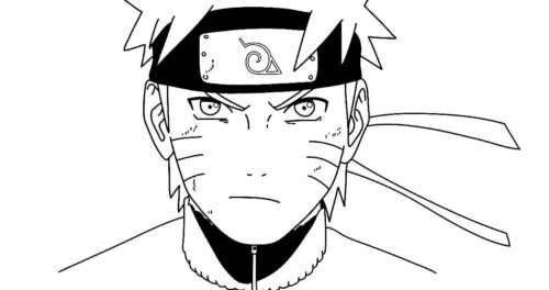 Easy Naruto Uzumaki Coloring Page