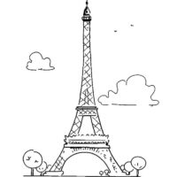 Eiffel Tower Coloring Page